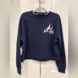 Ralph Lauren Polo Navy Cropped Sweatshirt. Size M